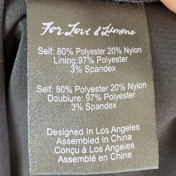 For Love & Lemons Botanic Mini Black Dress Butterfly Embroidered Size M - Picture 17 of 17